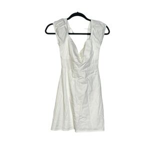RVCA Lace Back Ruffled Mini Dress Sleeveless White Size XS Spring Summer